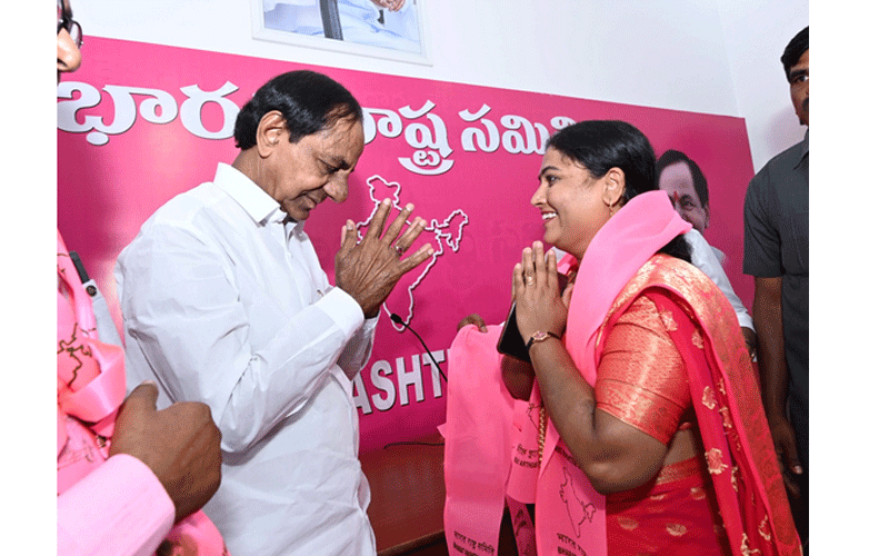 KCR Meeting With Many Prominent Leaders Of Maharashtra at Telangana Bhavan