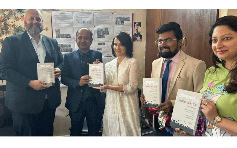 Amala Akkineni Releases A Book On ‘Animal Justice’ Authored By Woxsen University’s Prof (Dr) PP Mitra 