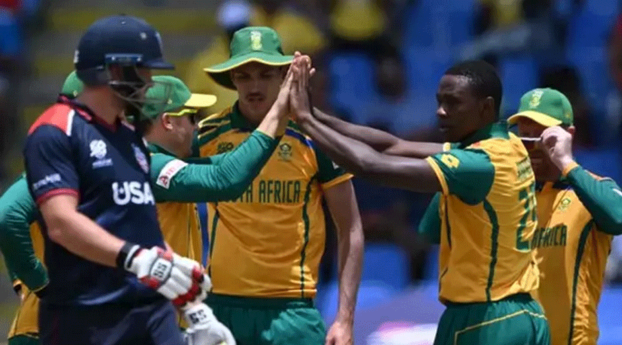 T20 World Cup 2024 : साउथ अफ्रीका ने अमेरिका को 18 रन से हराया, चमके रबाडा