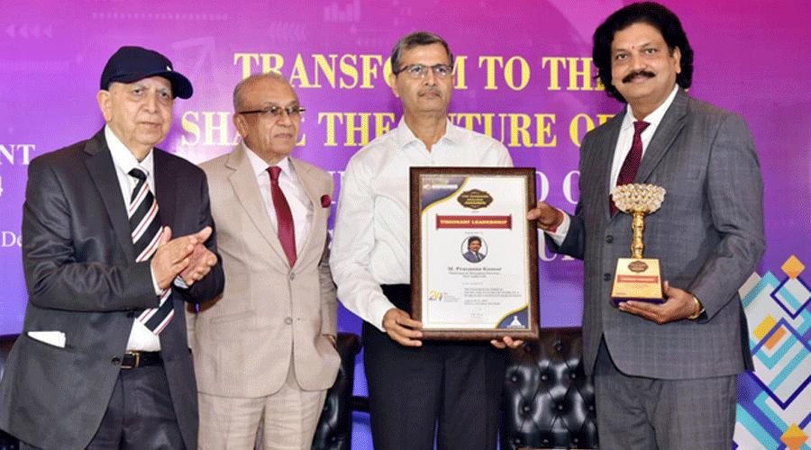 PRASANNA KUMAR MOTUPALLI CMD NLCIL HONOURED WITH THE “TOP RANKERS EXCELLENCE AWARD FOR VISIONARY LEADERSHIP”