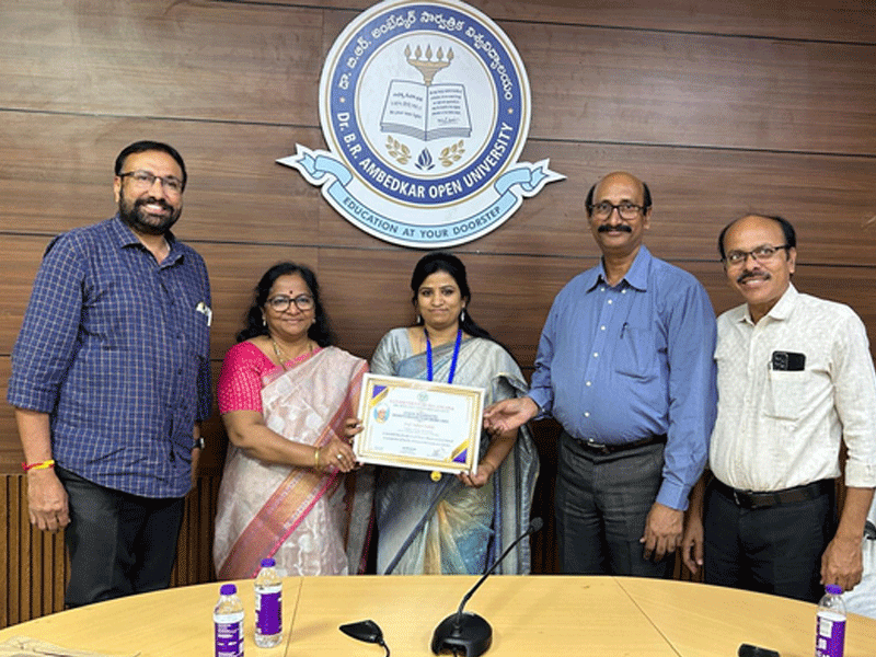 CONGRATULATIONS: BRAOU FELICITATED TO MERITORIOUS TEACHER AWARDEE PROF PALLAVI KABABDE