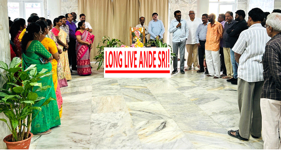 FLORAL TRIBUTES TO ANDE SRI AT BRAOU