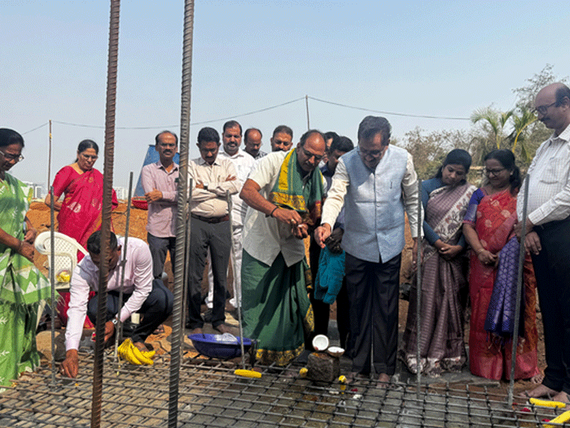 DIGITAL RESOURCE CENTRE BHOOMI POOJA AT BRAOU డిజిటల్ రిసోర్స్ సెంటర్ కు భూమి పూజ