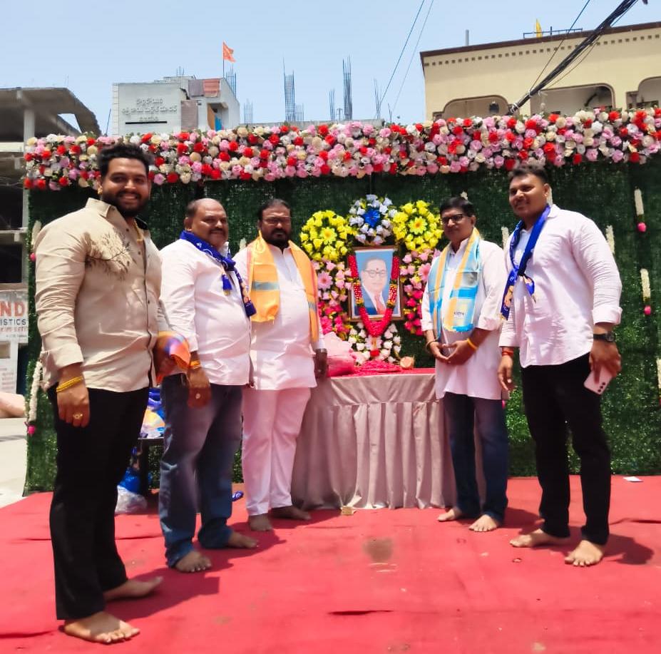 Telangana Bajrang Sena Pays Tribute to Dr. B. R. Ambedkar on 135th Birth Anniversary