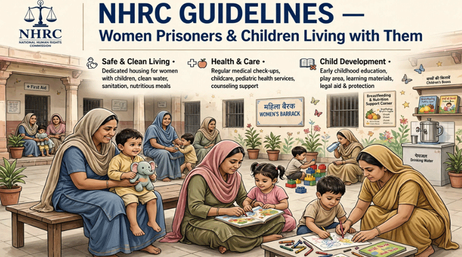 जेलों में बंद महिला कैदी और उनके बच्चों के अधिकारों पर एनएचआरसी चिंतित, जारी किए ये गाइडलाइंस